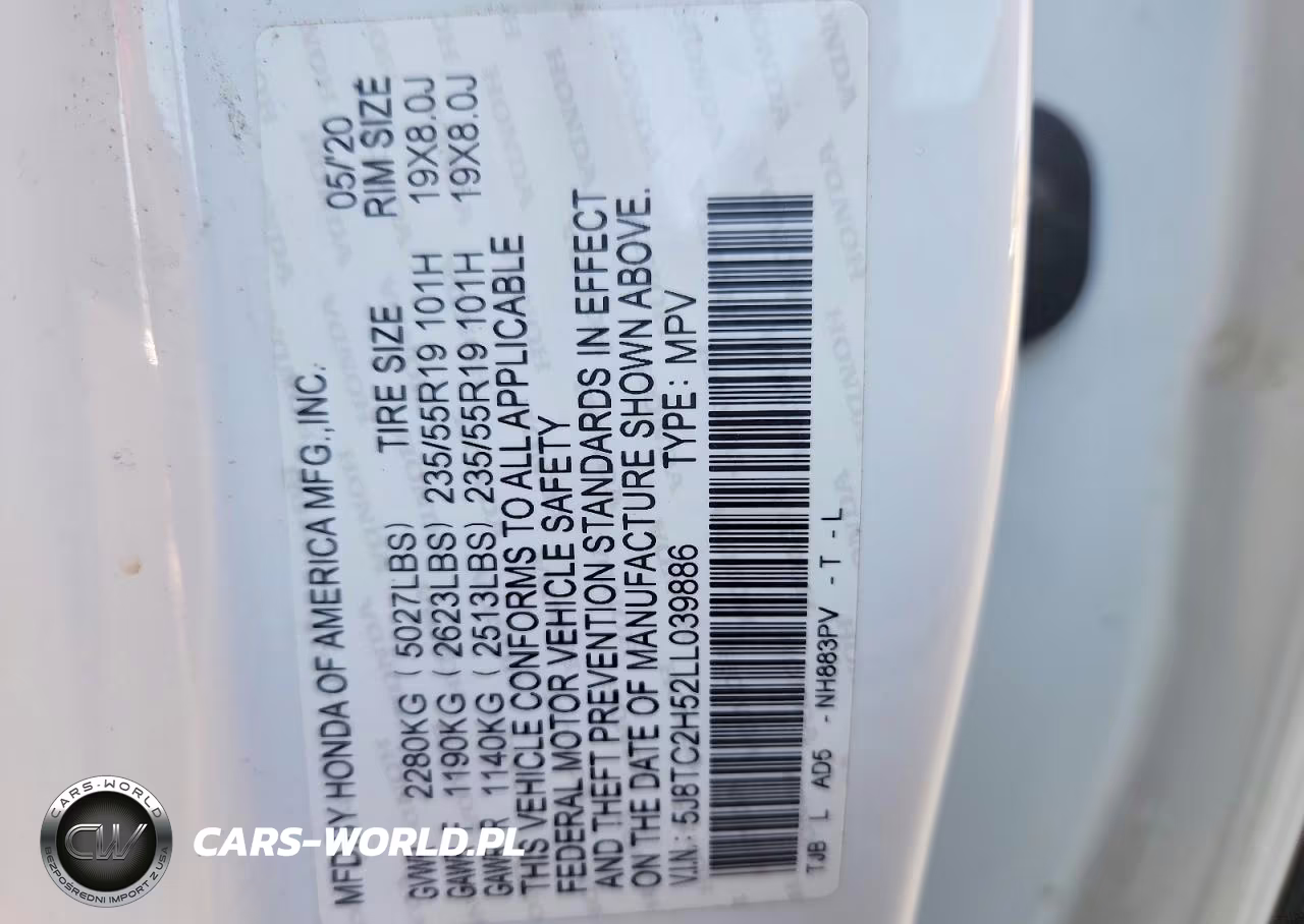 2020 Acura Rdx Technology VIN:5J8TC2H52LL039886 - 12