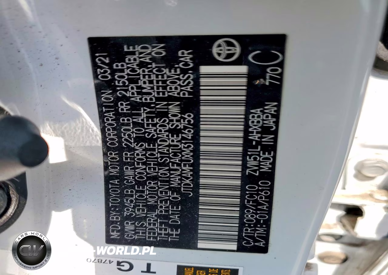 2021 Toyota Prius Special Edition VIN:JTDKAMFUXM3146756 - 12