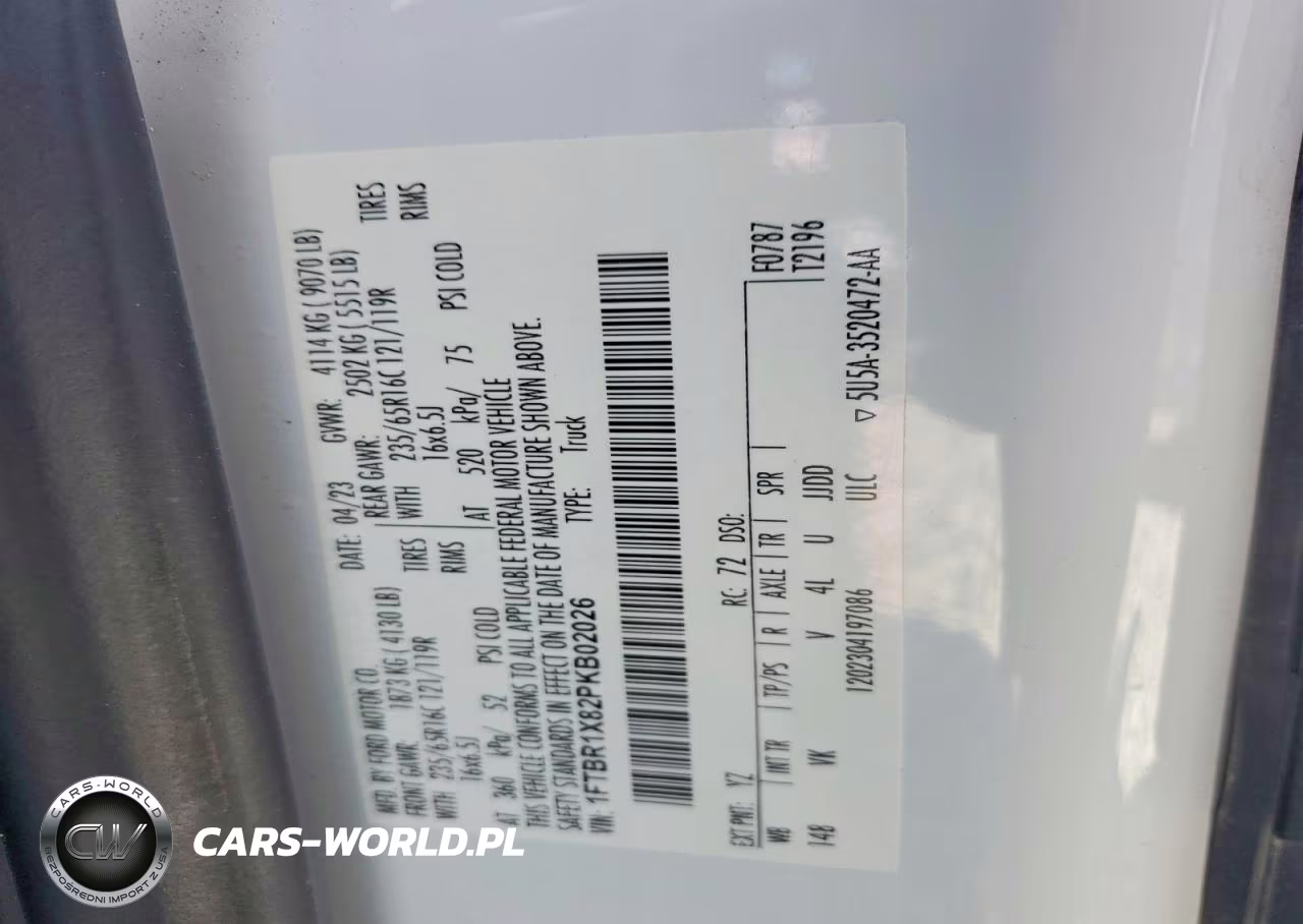 2023 Ford Transit T-250 VIN:1FTBR1X82PKB02026 - 14