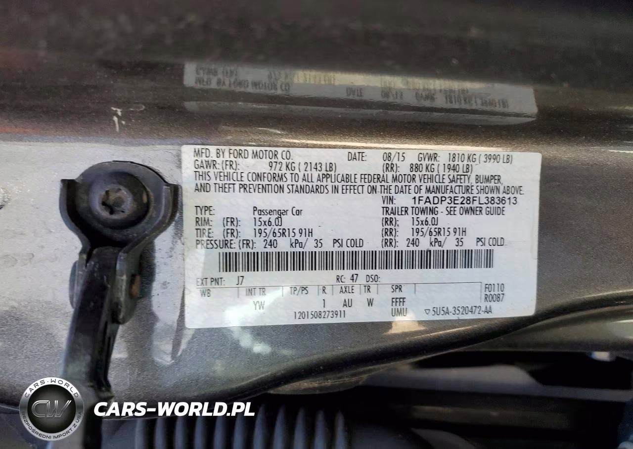 2015 Ford Focus S VIN:1FADP3E28FL383613 - 13