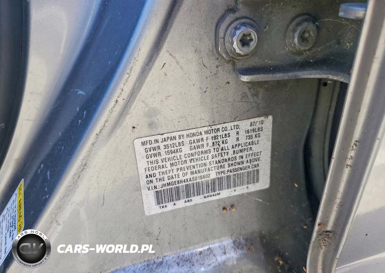2010 Honda Fit Sport VIN:JHMGE8H4XAS015602 - 12