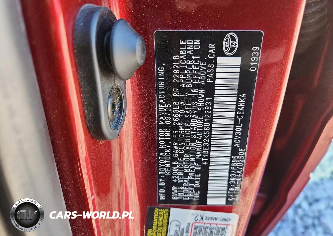 2006 Toyota Camry Le VIN:4T1BE32K56U122831 - 11