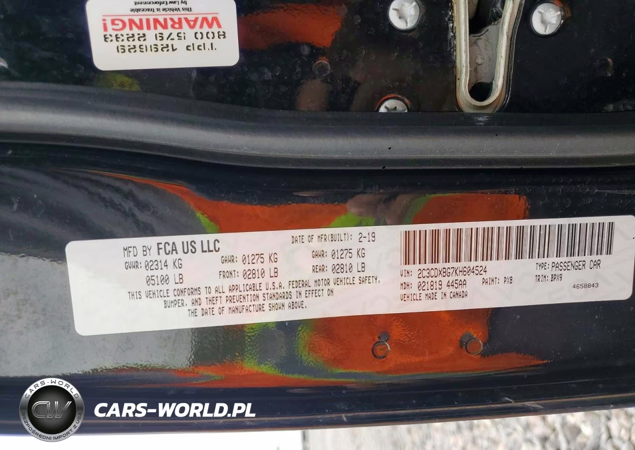 2019 Dodge Charger Sxt VIN:2C3CDXBG7KH604524 - 12