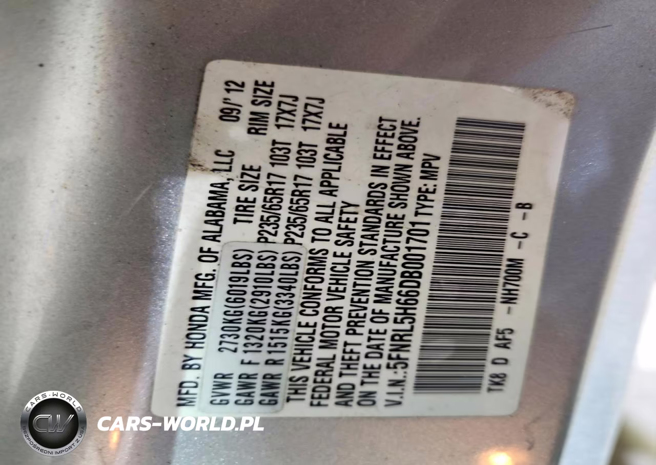 2013 Honda Odyssey Exl VIN:5FNRL5H66DB001701 - 14