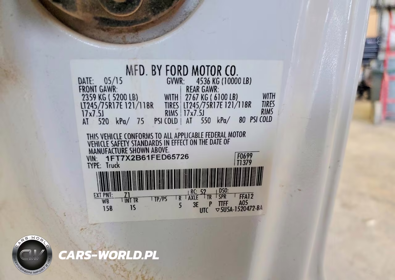 2015 Ford F250 Super Duty VIN:1FT7X2B61FED65726 - 13