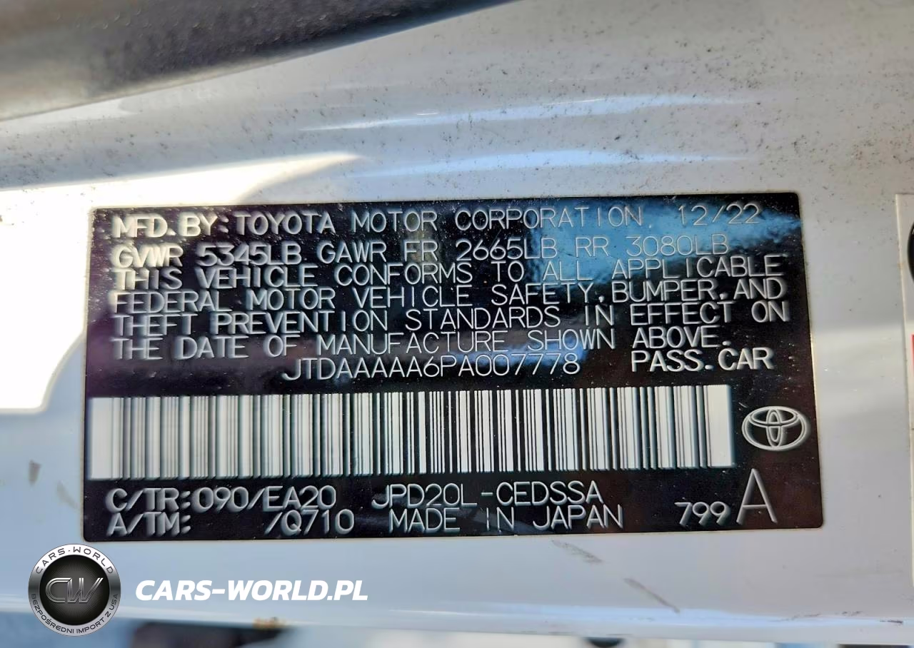 2023 Toyota Mirai Xle VIN:JTDAAAAA6PA007778 - 12