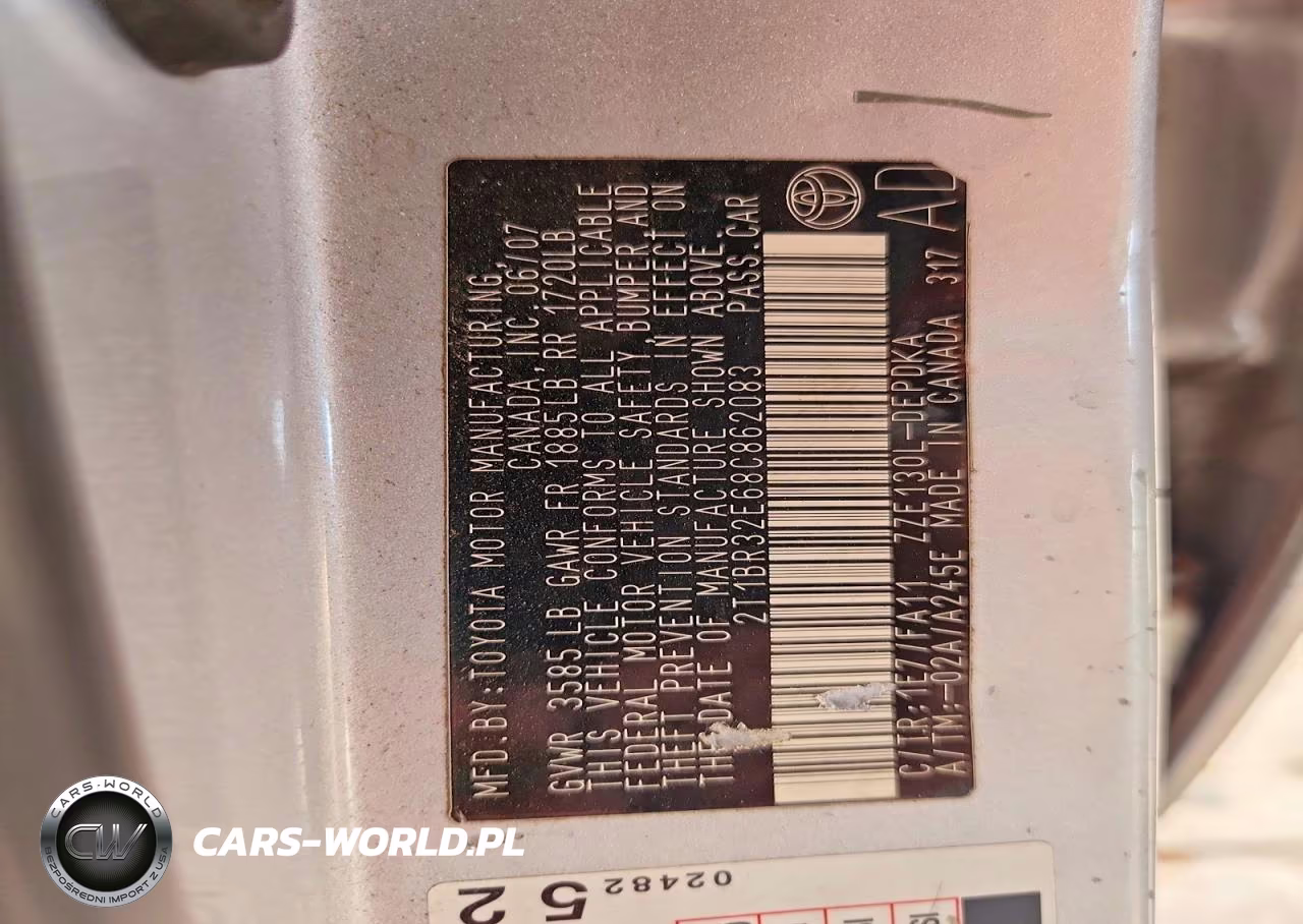 2008 Toyota Corolla Ce VIN:2T1BR32E68C862083 - 13