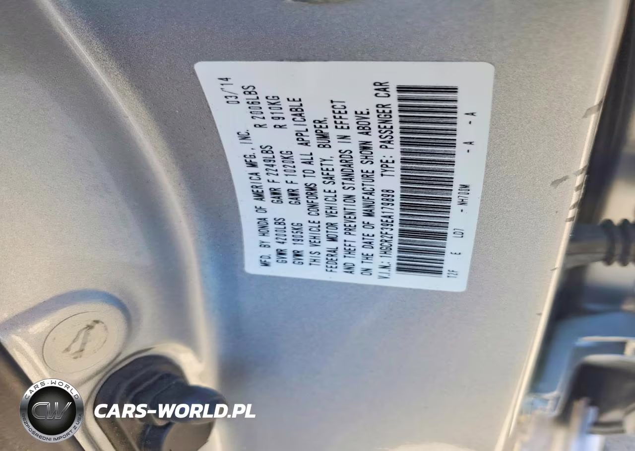 2014 Honda Accord Lx VIN:1HGCR2F39EA179898 - 13