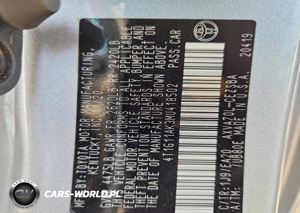 2021 Toyota Camry Se VIN:4T1G11AK3MU418502 - 13
