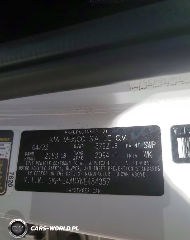 2022 Kia Forte Gt Line VIN:3KPF54ADXNE484357 - 12