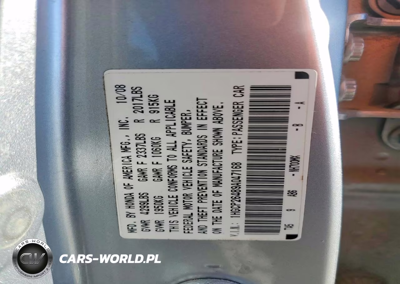 2009 Honda Accord Lxp VIN:1HGCP26489A047168 - 12