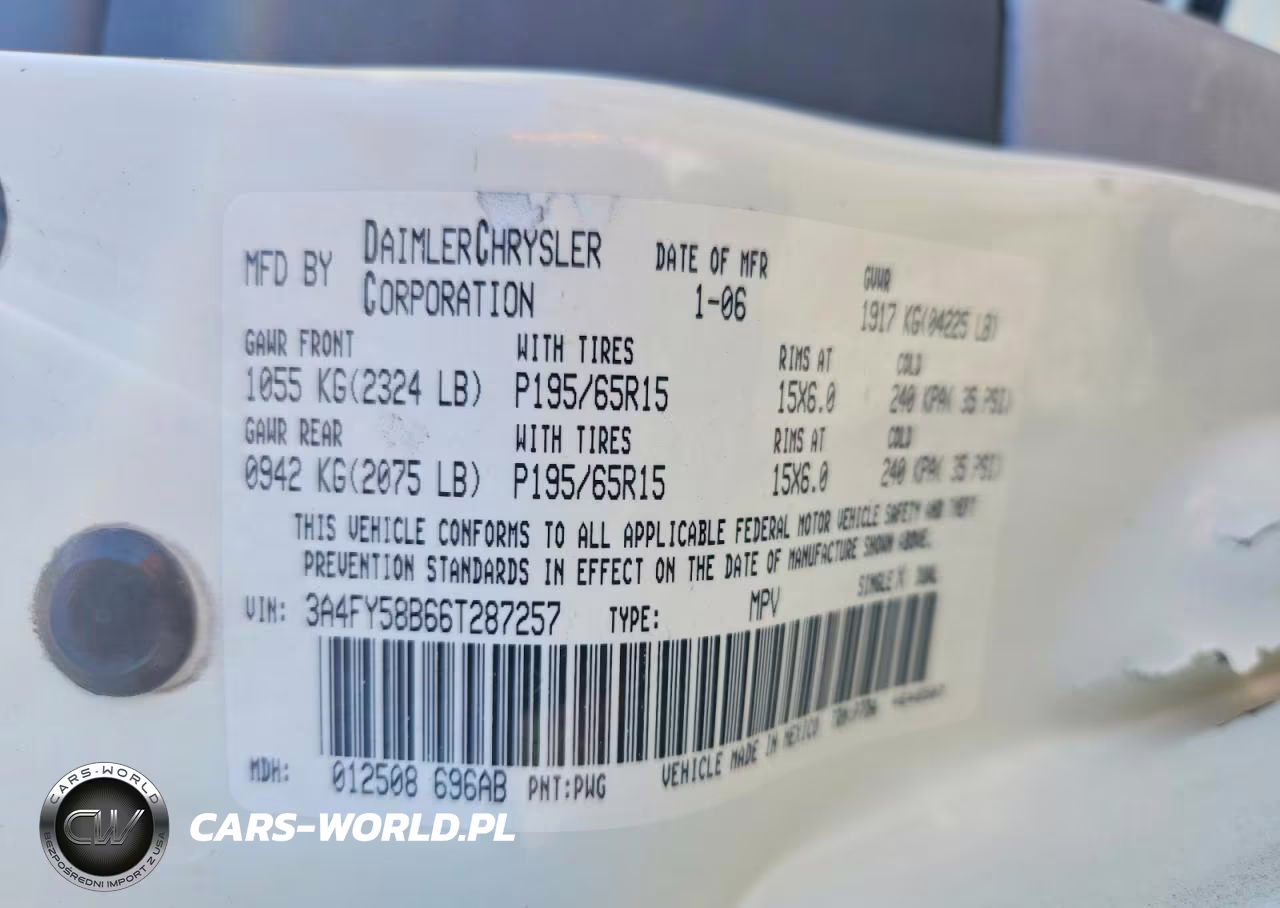 2006 Chrysler Pt Cruiser Touring VIN:3A4FY58B66T287257 - 12
