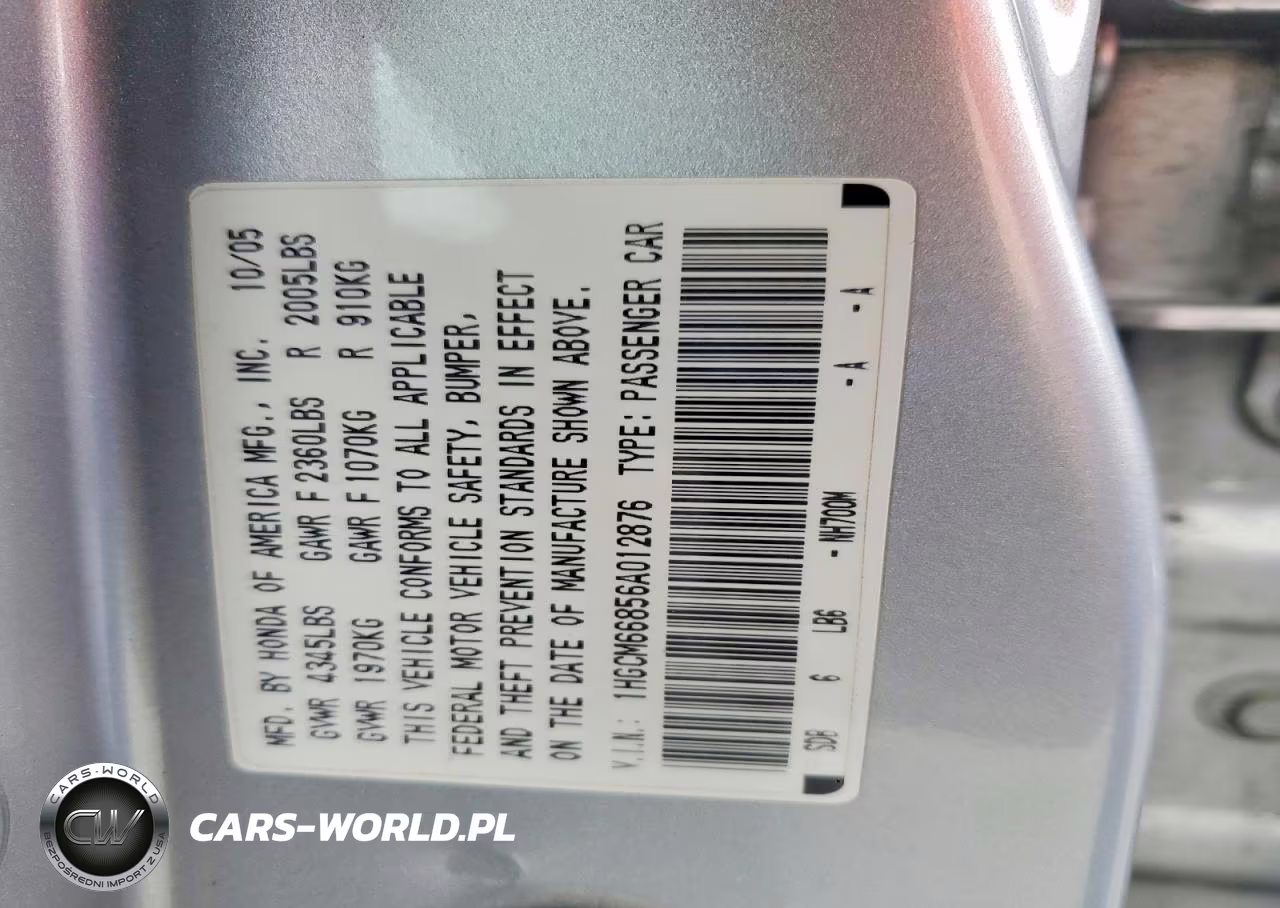 2006 Honda Accord Ex VIN:1HGCM66856A012876 - 13