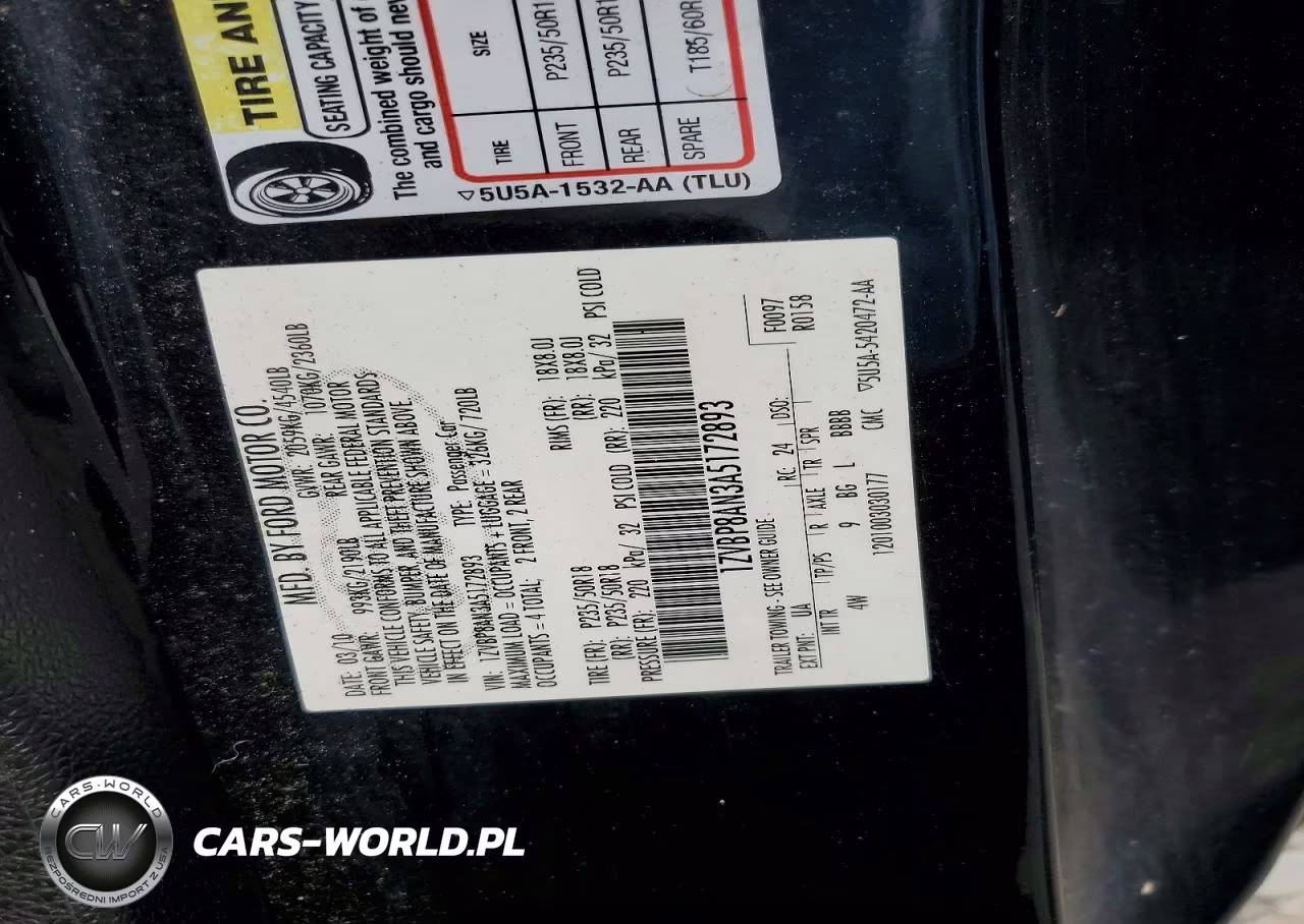 2010 Ford Mustang VIN:1ZVBP8AN3A5172893 - 12