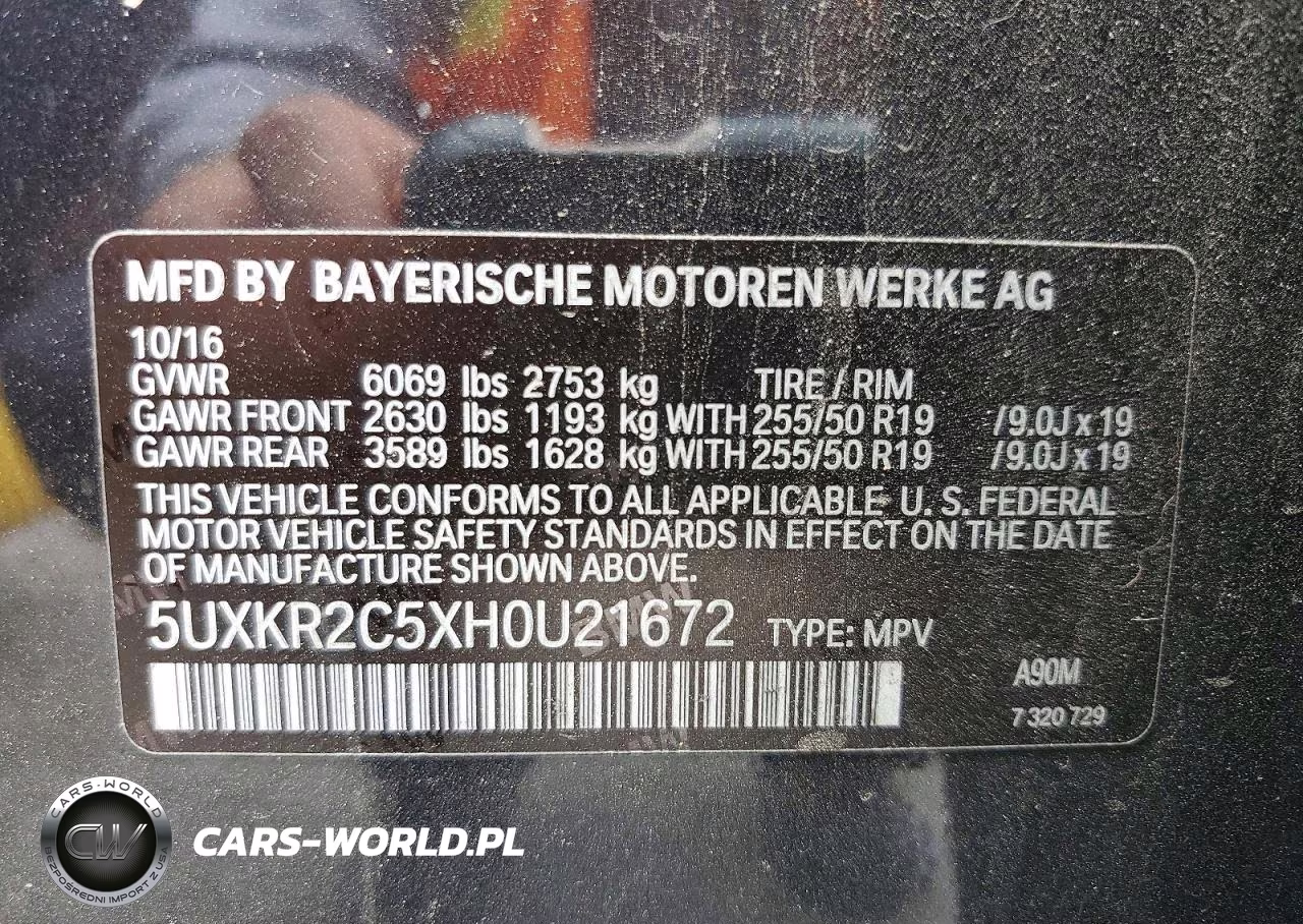 2017 BMW X5 Sdrive35I VIN:5UXKR2C5XH0U21672 - 14