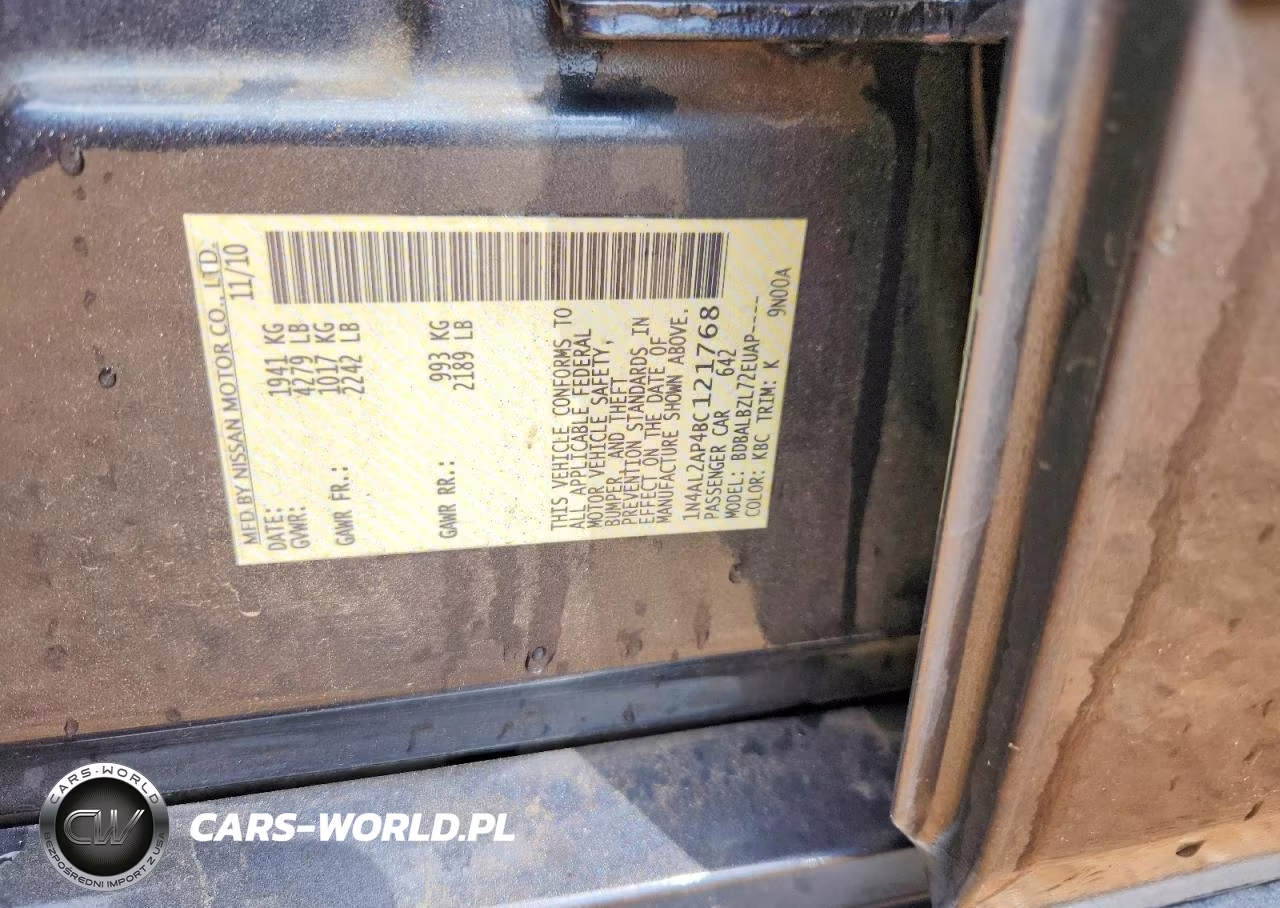 2011 Nissan Altima 2.5 VIN:1N4AL2AP4BC121768 - 12