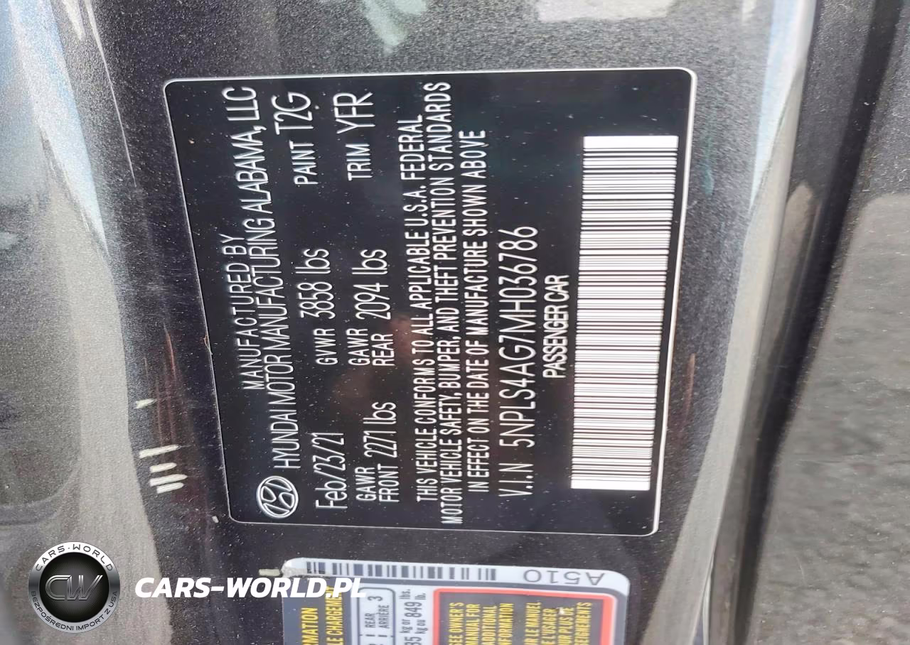 2021 Hyundai Elantra Sel VIN:5NPLS4AG7MH036786 - 12