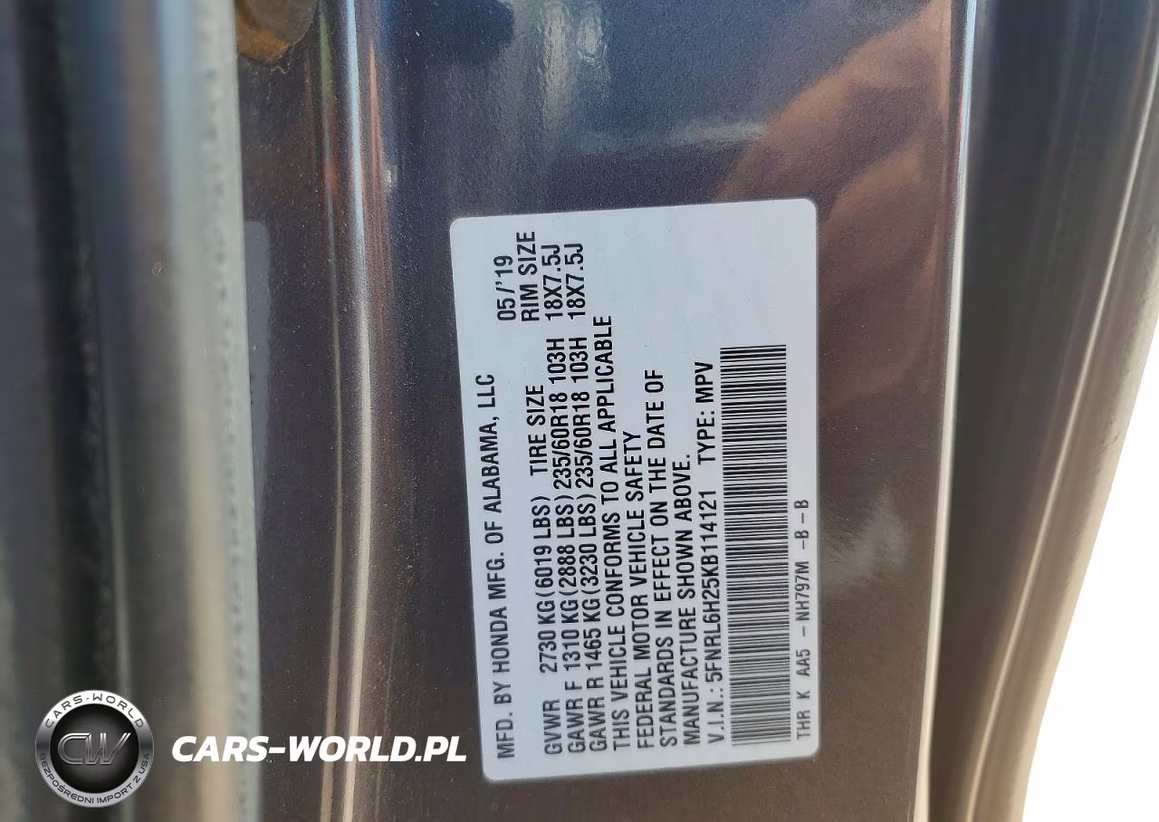 2019 Honda Odyssey Lx VIN:5FNRL6H25KB114121 - 13