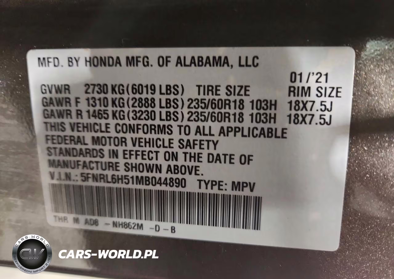 2021 Honda Odyssey Ex VIN:5FNRL6H51MB044890 - 13
