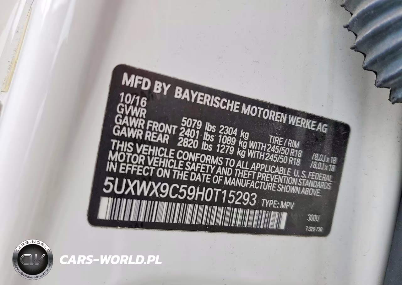 2017 BMW X3 xDrive28I VIN:5UXWX9C59H0T15293 - 13