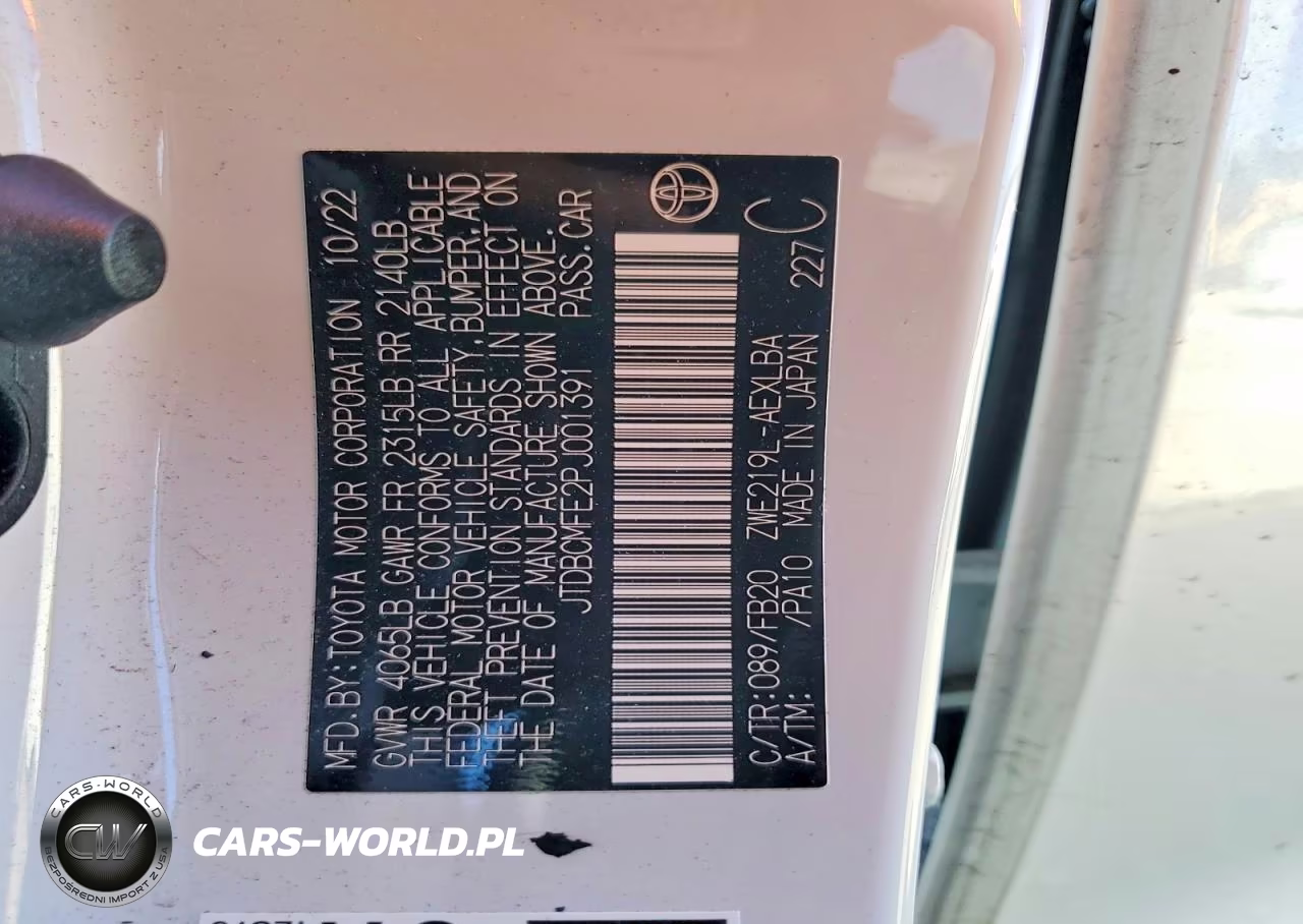 2023 Toyota Corolla Hybrid Le VIN:JTDBCMFE2PJ001391 - 13