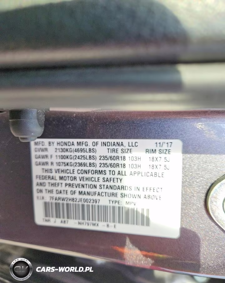 2018 Honda Cr-V Exl VIN:7FARW2H82JE002397 - 13