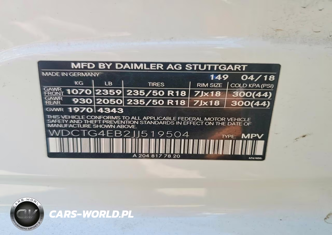 2018 Mercedes-Benz Gla 250 VIN:WDCTG4EB2JJ519504 - 12
