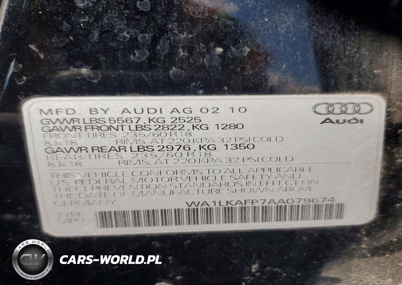 2010 Audi Q5 Premium Plus VIN:WA1LKAFP7AA079674 - 13