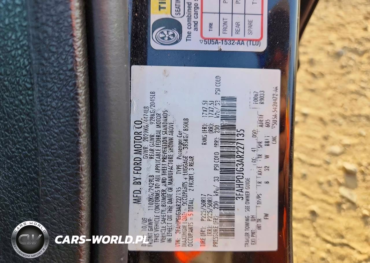 2010 Ford Fusion Sel VIN:3FAHP0JG3AR227135 - 12