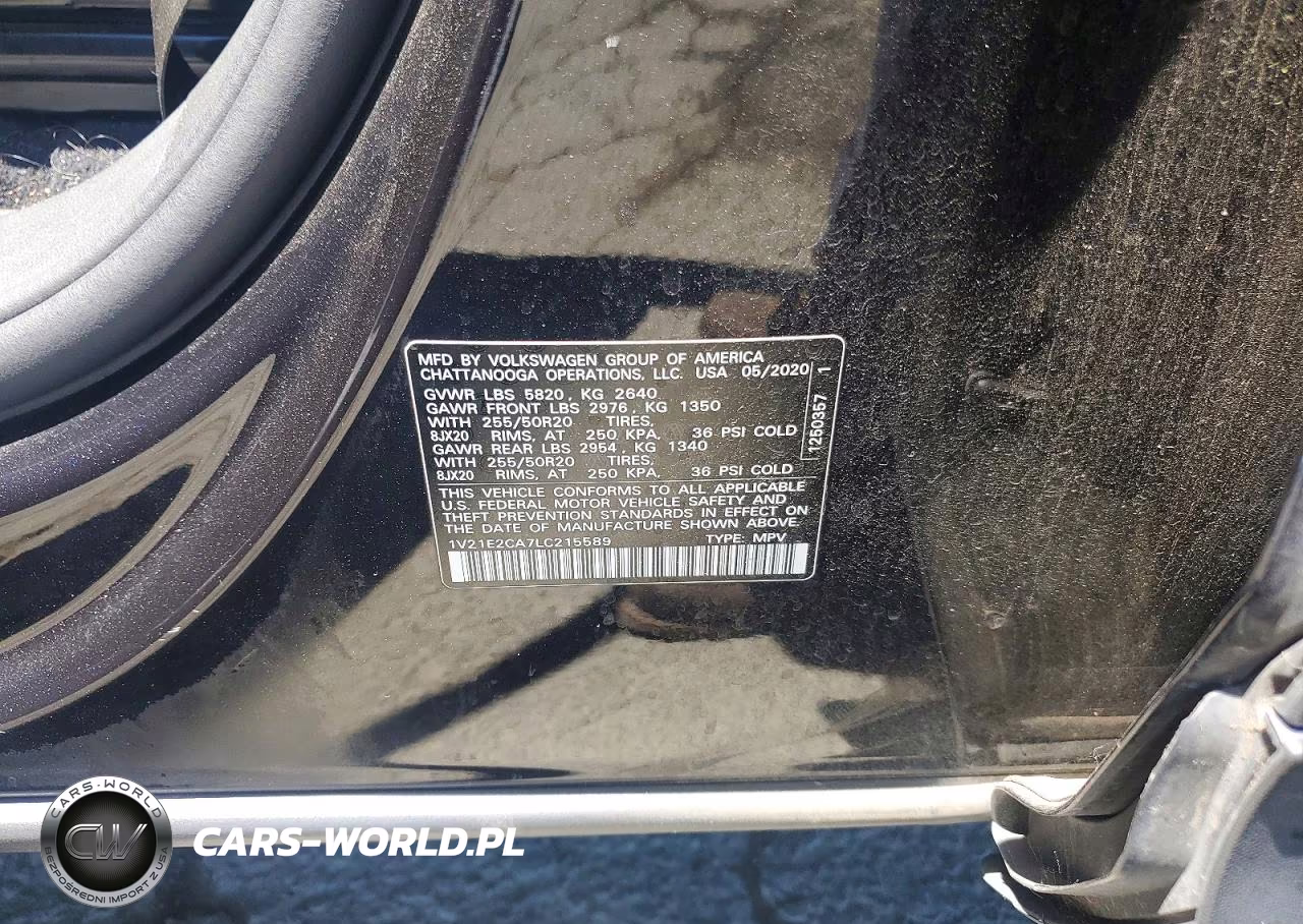 2020 Volkswagen Atlas Cross Sport Se VIN:1V21E2CA7LC215589 - 12