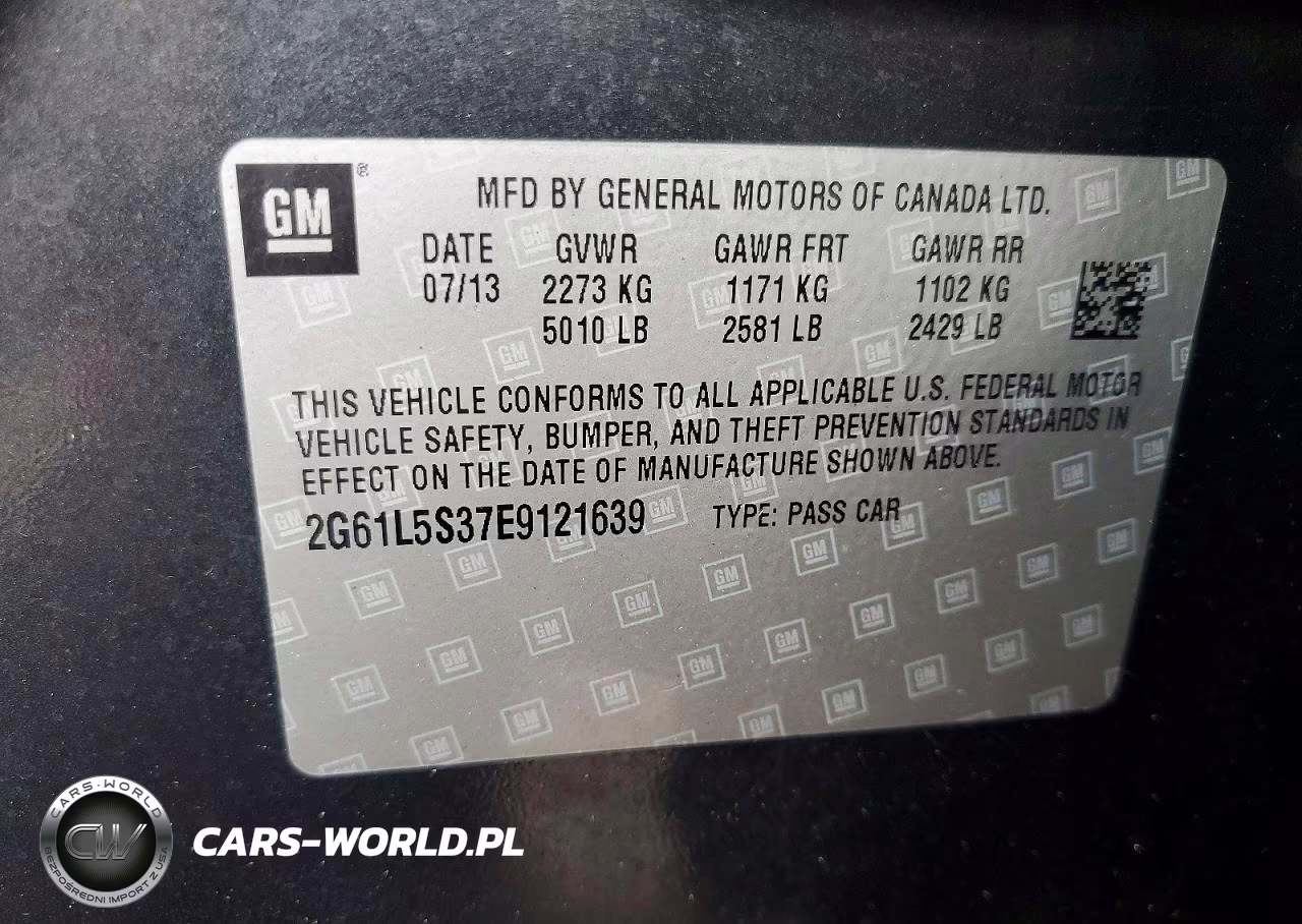 2014 Cadillac Xts VIN:2G61L5S37E9121639 - 12
