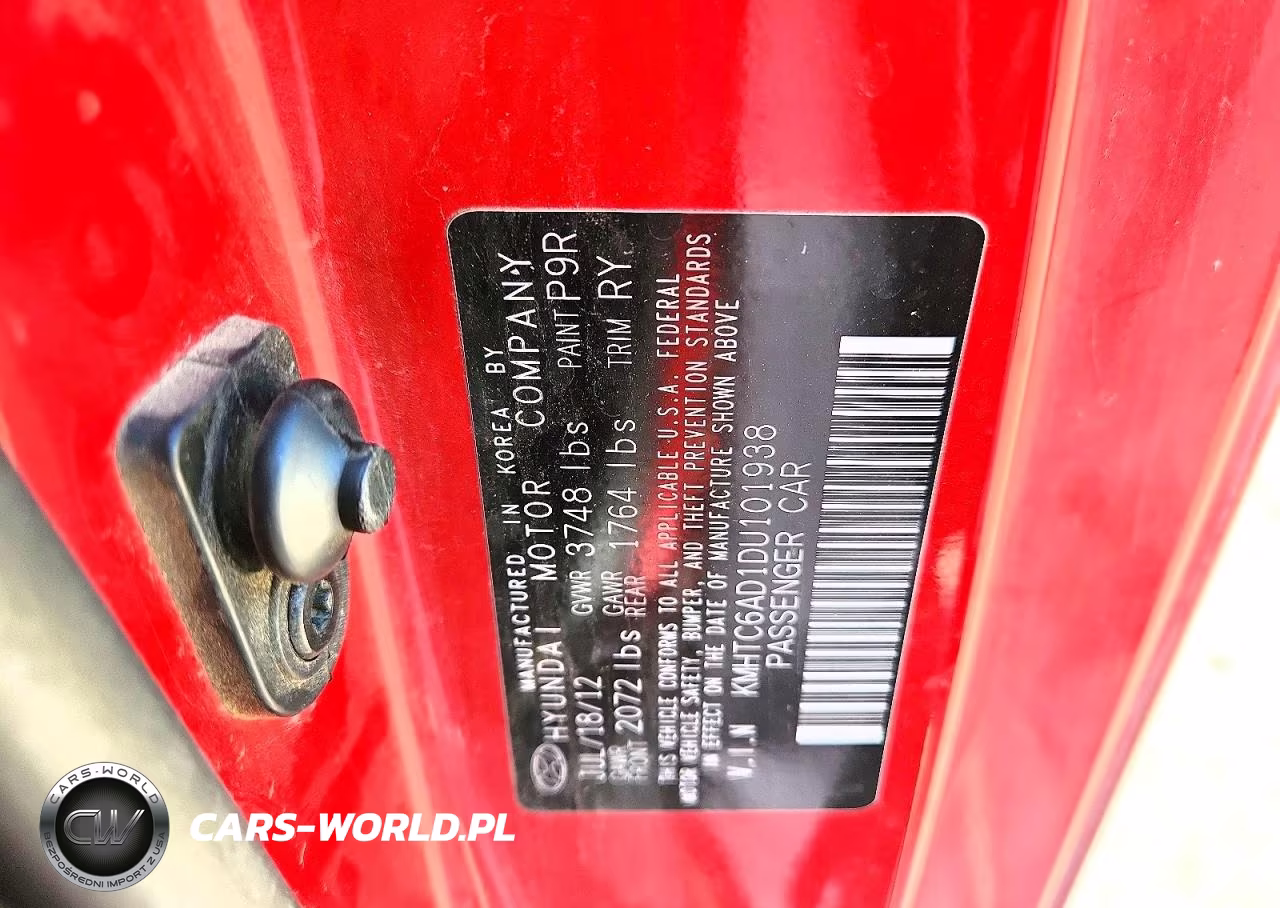 2013 Hyundai Veloster Base VIN:KMHTC6AD1DU101938 - 13