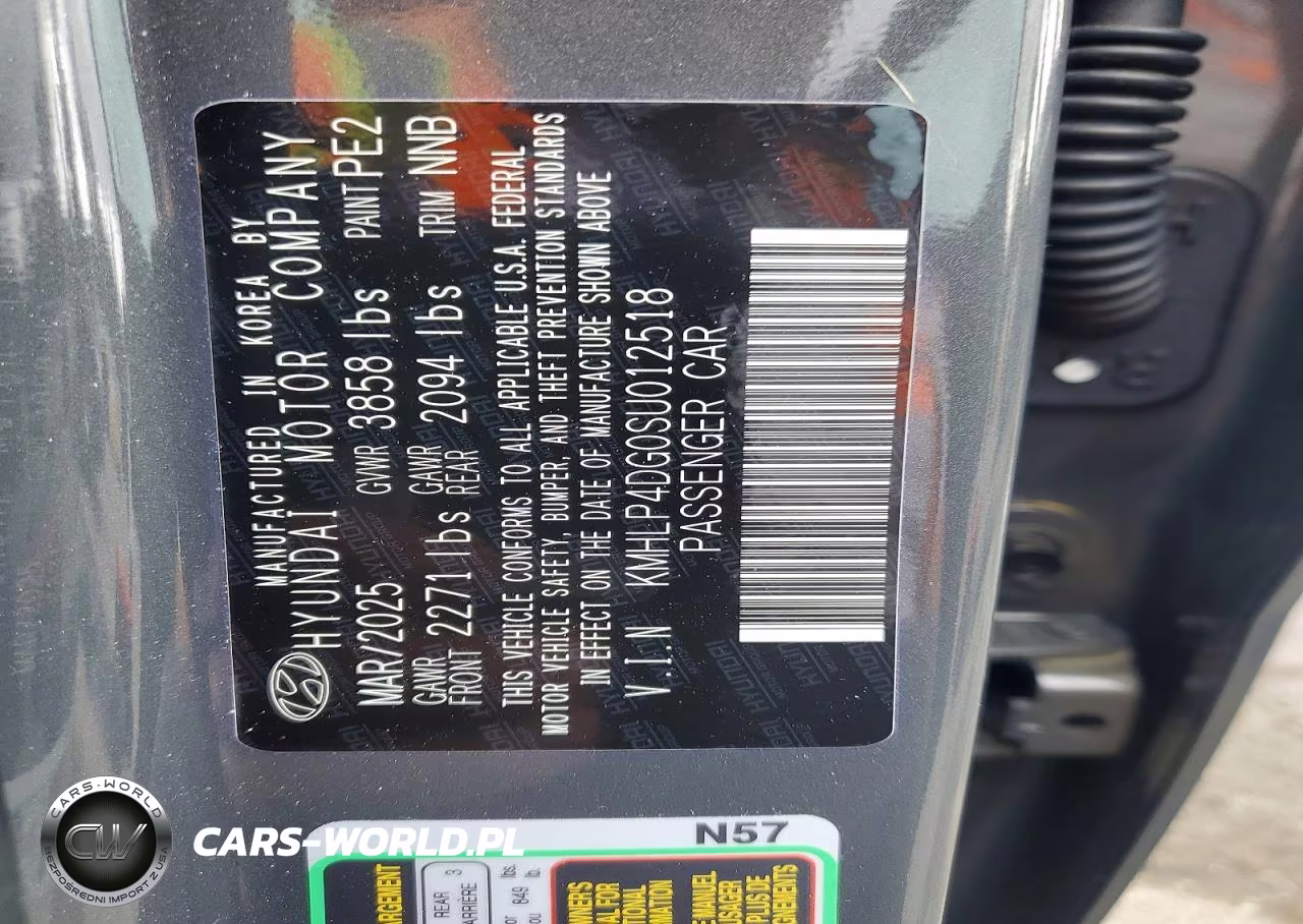 2025 Hyundai Elantra Limited VIN:KMHLP4DG0SU012518 - 13