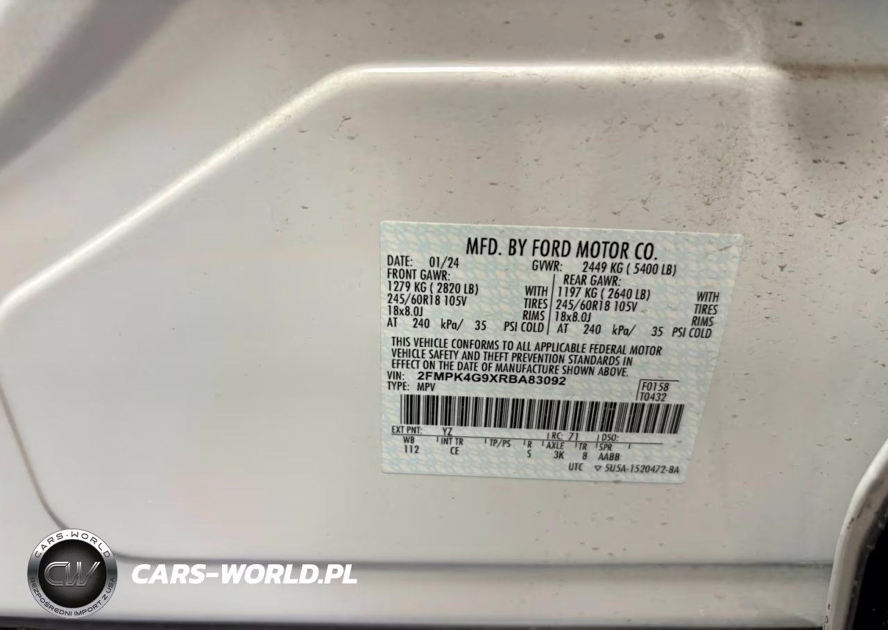 2024 Ford Edge Se VIN:2FMPK4G9XRBA83092 - 10