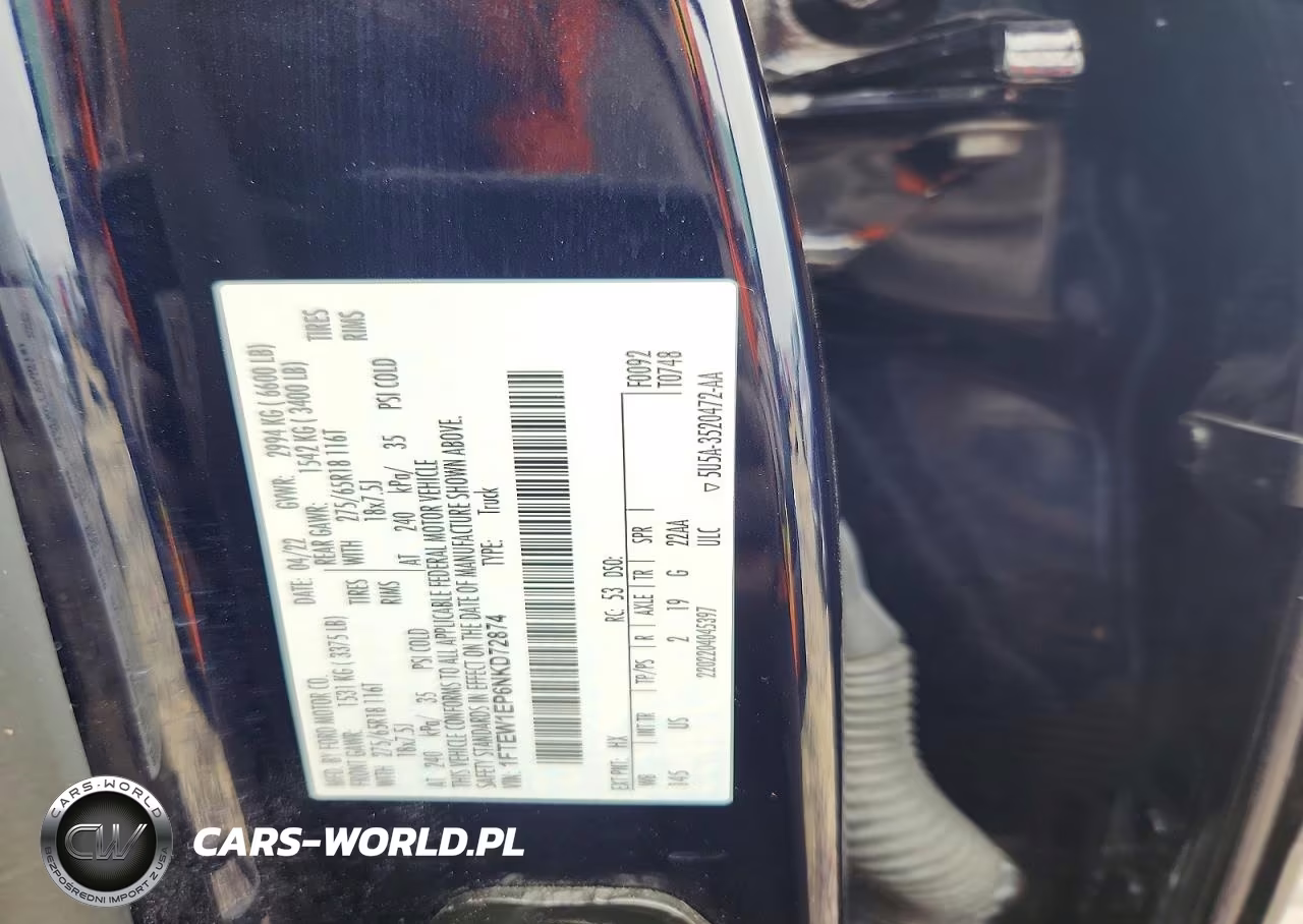 2022 Ford F150 Supercrew VIN:1FTEW1EP6NKD72874 - 12