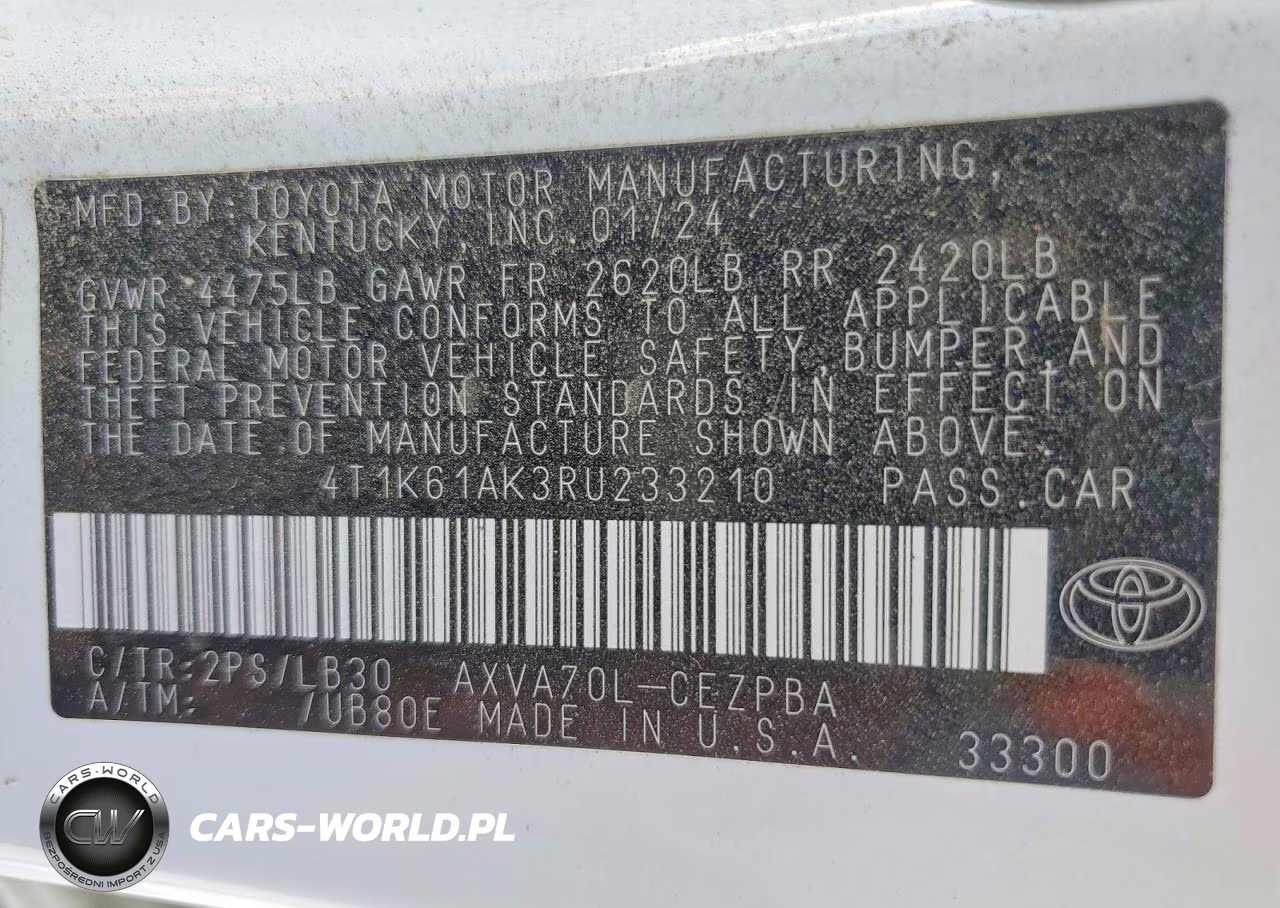 2024 Toyota Camry Xse VIN:4T1K61AK3RU233210 - 13