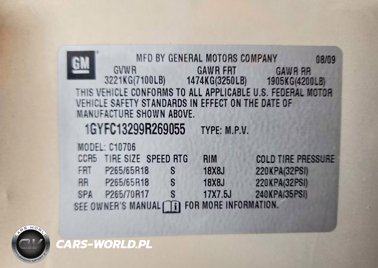 2009 Cadillac Escalade VIN:1GYFC13299R269055 - 13