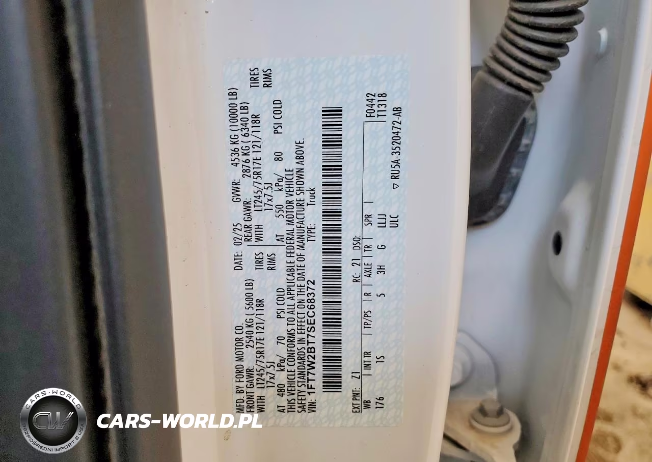 2025 Ford F250 Super Duty VIN:1FT7W2BT7SEC68372 - 12