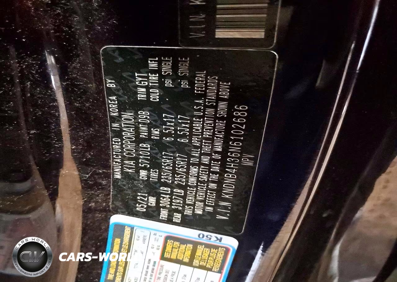 2022 Kia Carnival Lx VIN:KNDNB4H36N6102686 - 14