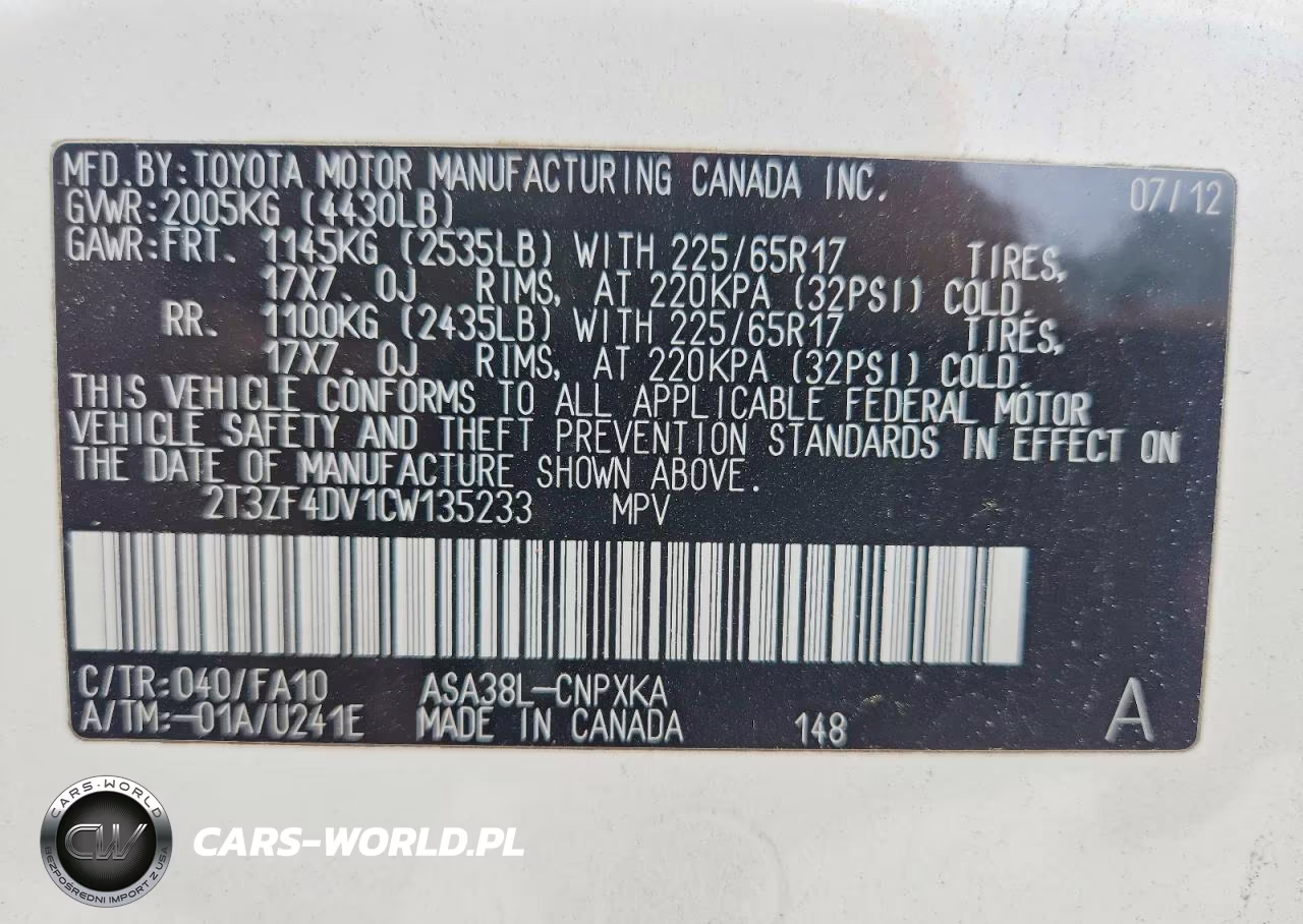 2012 Toyota Rav4 VIN:2T3ZF4DV1CW135233 - 14