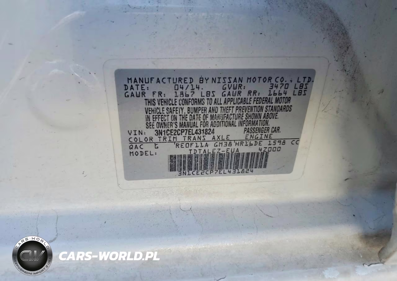 2014 Nissan Versa Note Sv VIN:3N1CE2CP7EL431824 - 13