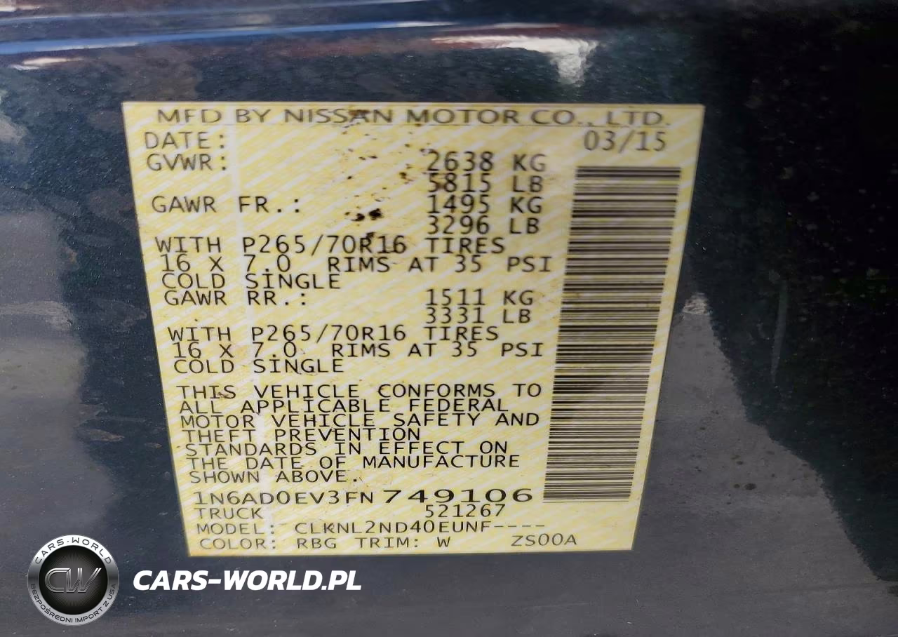 2015 Nissan Frontier S VIN:1N6AD0EV3FN749106 - 12
