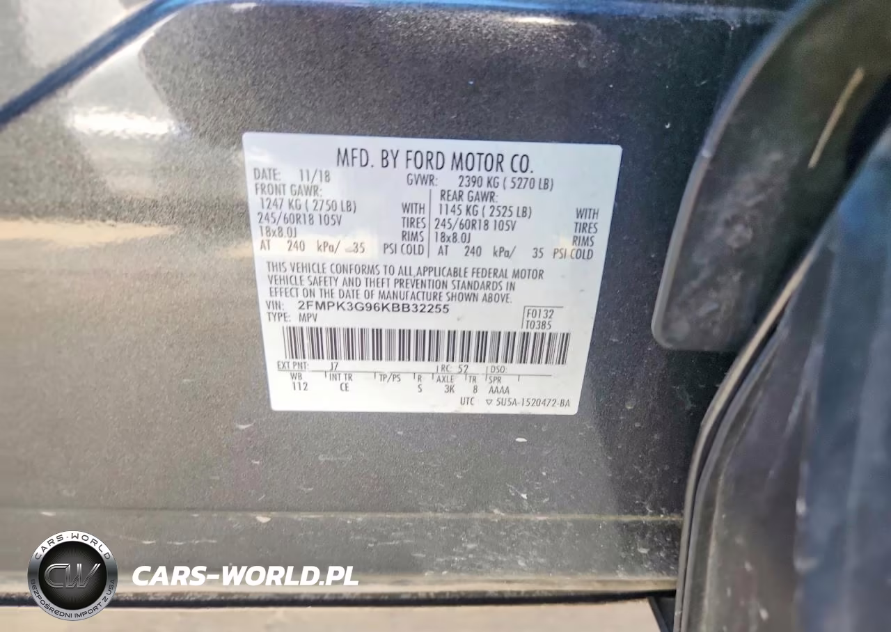 2019 Ford Edge Se VIN:2FMPK3G96KBB32255 - 13