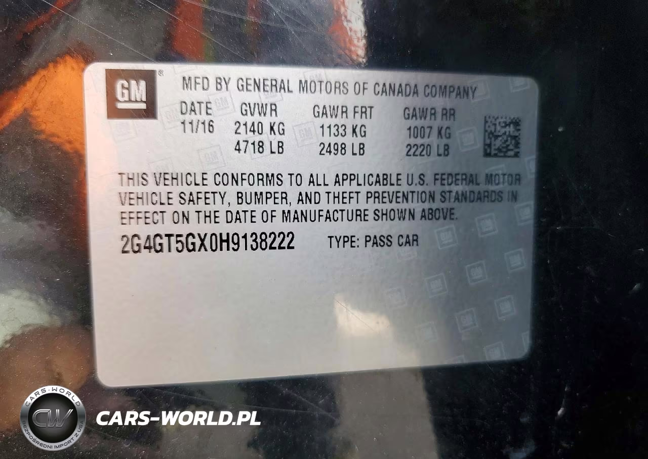 2017 Buick Regal Gs VIN:2G4GT5GX0H9138222 - 12
