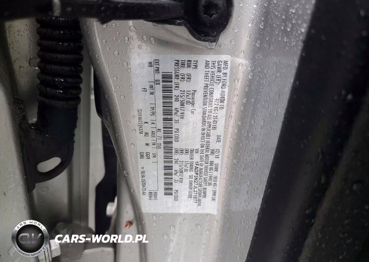 2018 Ford Focus Titanium VIN:1FADP3N27JL271877 - 12