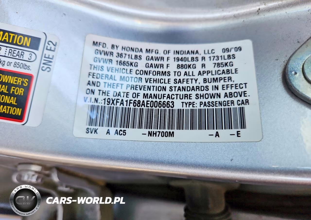 2010 Honda Civic Lx-S VIN:19XFA1F68AE006663 - 12