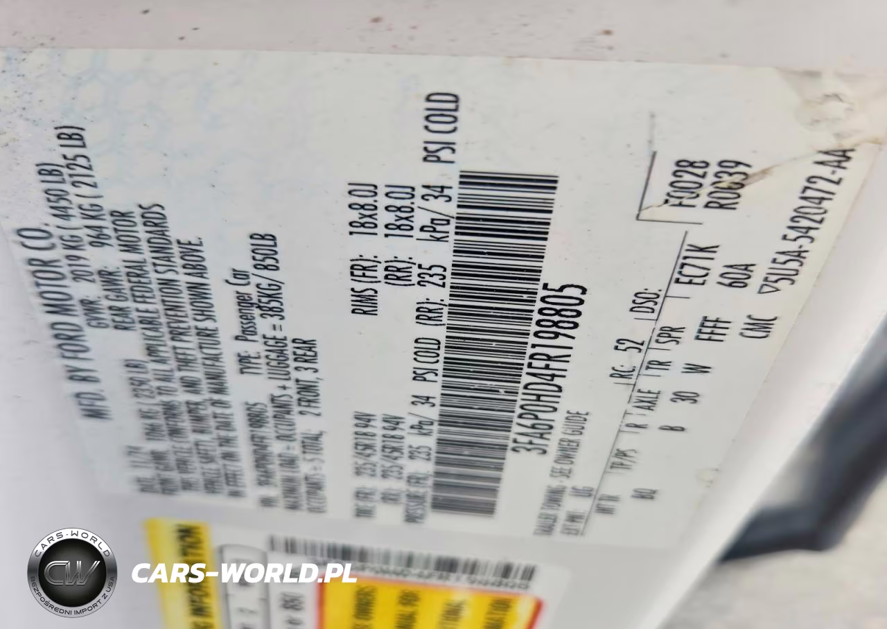 2015 FORD FUSION VIN:3FA6P0HD4FR198805 - 12