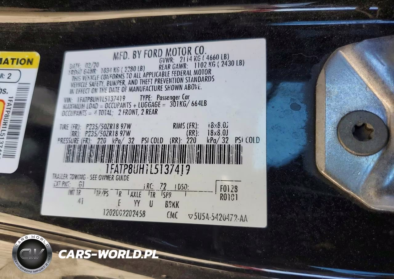 2020 Ford Mustang VIN:1FATP8UH1L5137419 - 12