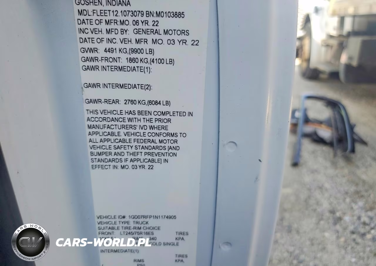 2022 GMC Savana Box Truck VIN:1GD07RFP1N1174905 - 14