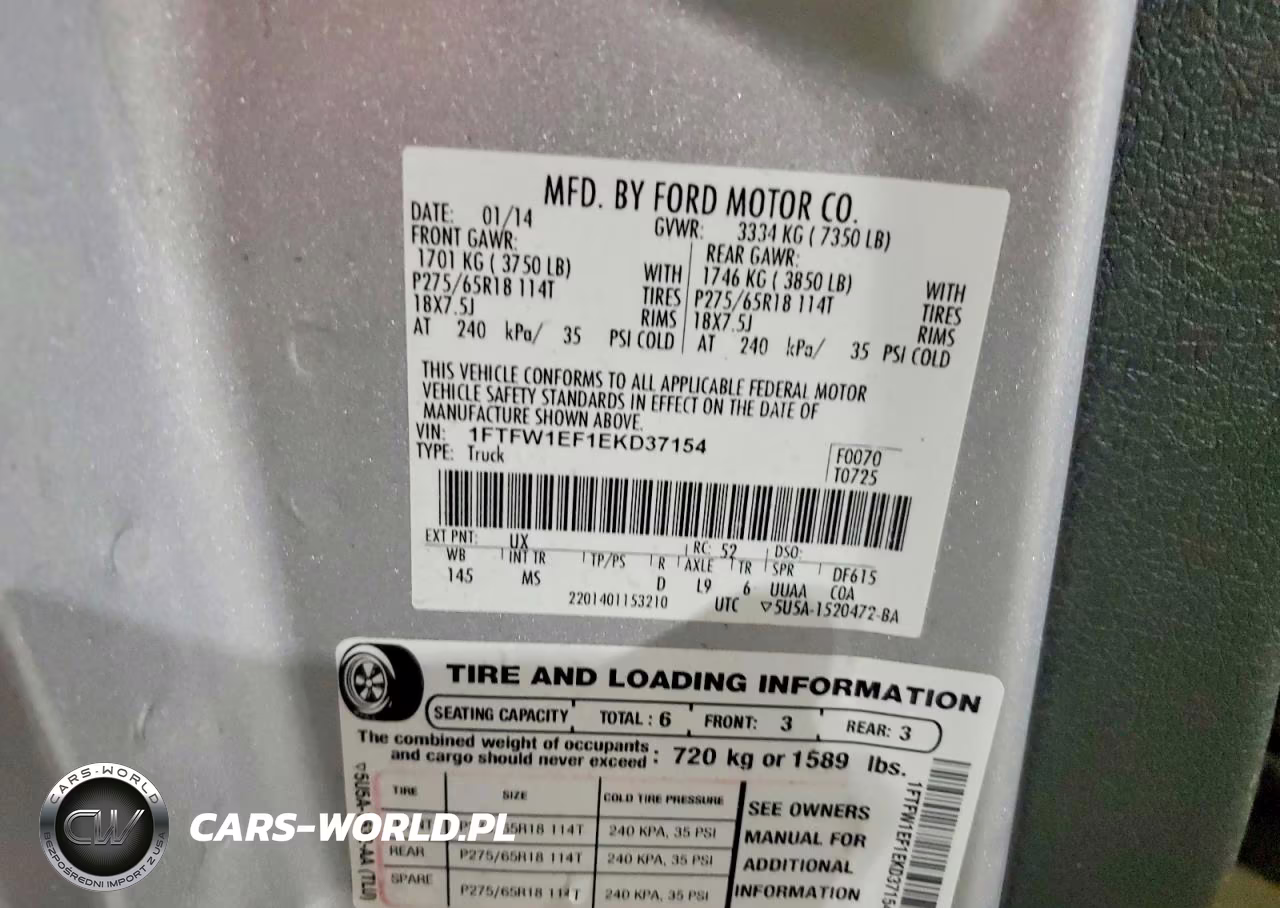 2014 Ford F150 Supercrew VIN:1FTFW1EF1EKD37154 - 12
